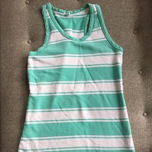 J. Crew Mint green striped tank dress size xs